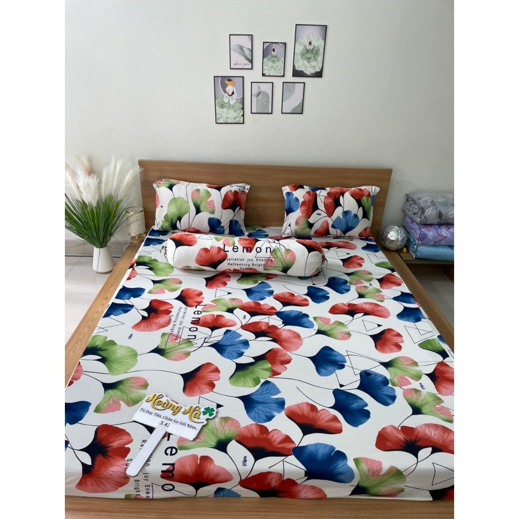 (áo ôm cột dây)  bộ ga thun 4 món(1 ga 2 nằm 1 áo ôm)
