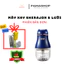 Máy xay ăn dặm cho bé Sherajon 8 lưỡi dao,cối thủy tinh,máy xay đa năng, xay thịt cháo, sinh tố