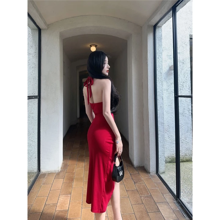 Đầm Body Nữ Nhún Xẻ Đùi Sexy Quyến rũ, Váy ôm body sexy Hai Dây 3 Màu tôn dáng cực đỉnh cá tính