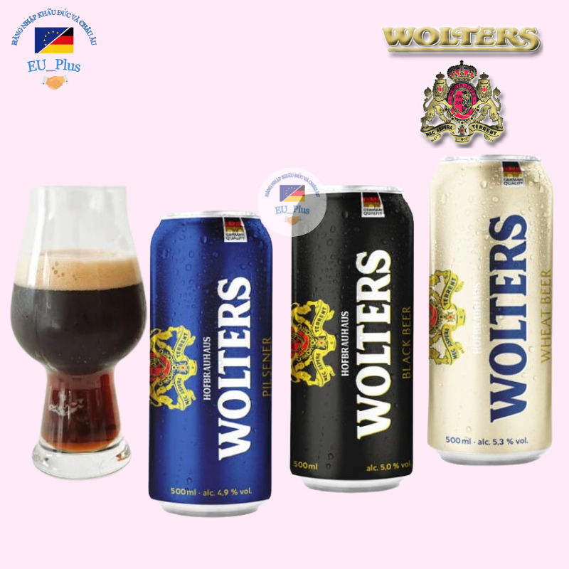 BIA ĐỨC - Bia Wolters Black Beer 5%; Bia Wolters Pilsener 4.9% – Lon ...