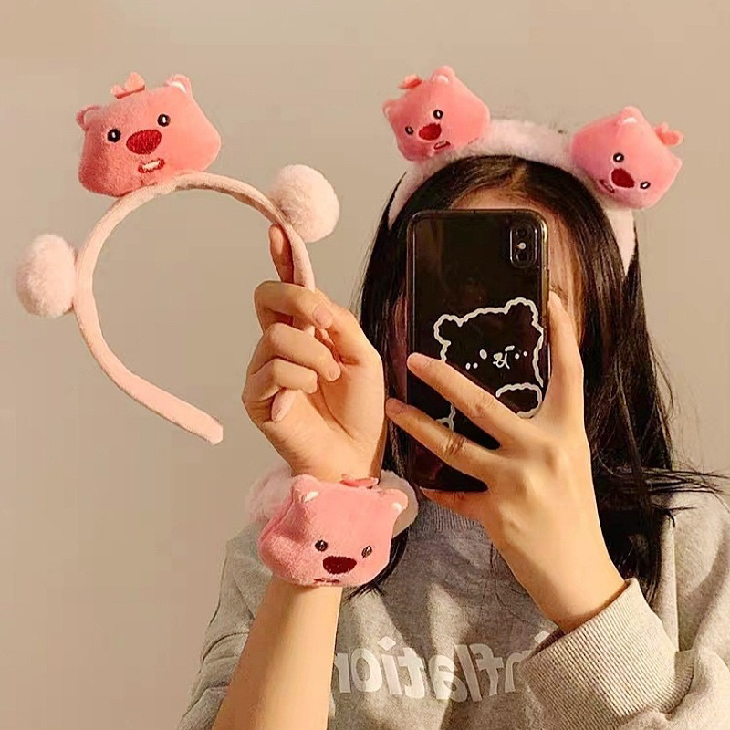 Bờm Tóc, Băng Đô Cài Tóc Lông Nhung Hoạt Hình Gấu Loopy Đáng Yêu Phong Cách Hàn Quốc Phụ Kiện Tóc Empoli