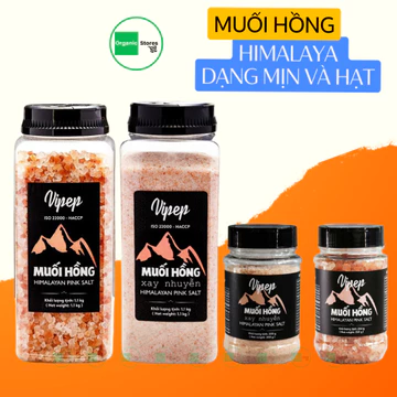 Muối hồng Himalayan mịn và thô nhiều định lượng (Vipep - Anbio) - Ăn kiêng - Ăn thực dưỡng - Organic Stores