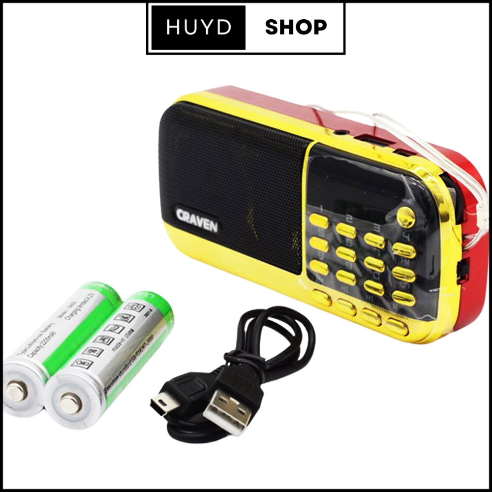 Loa Đài Craven CR-836S Nghe Thẻ Nhớ, USB, FM, Máy Nghe Nhạc Mini Tắm ...
