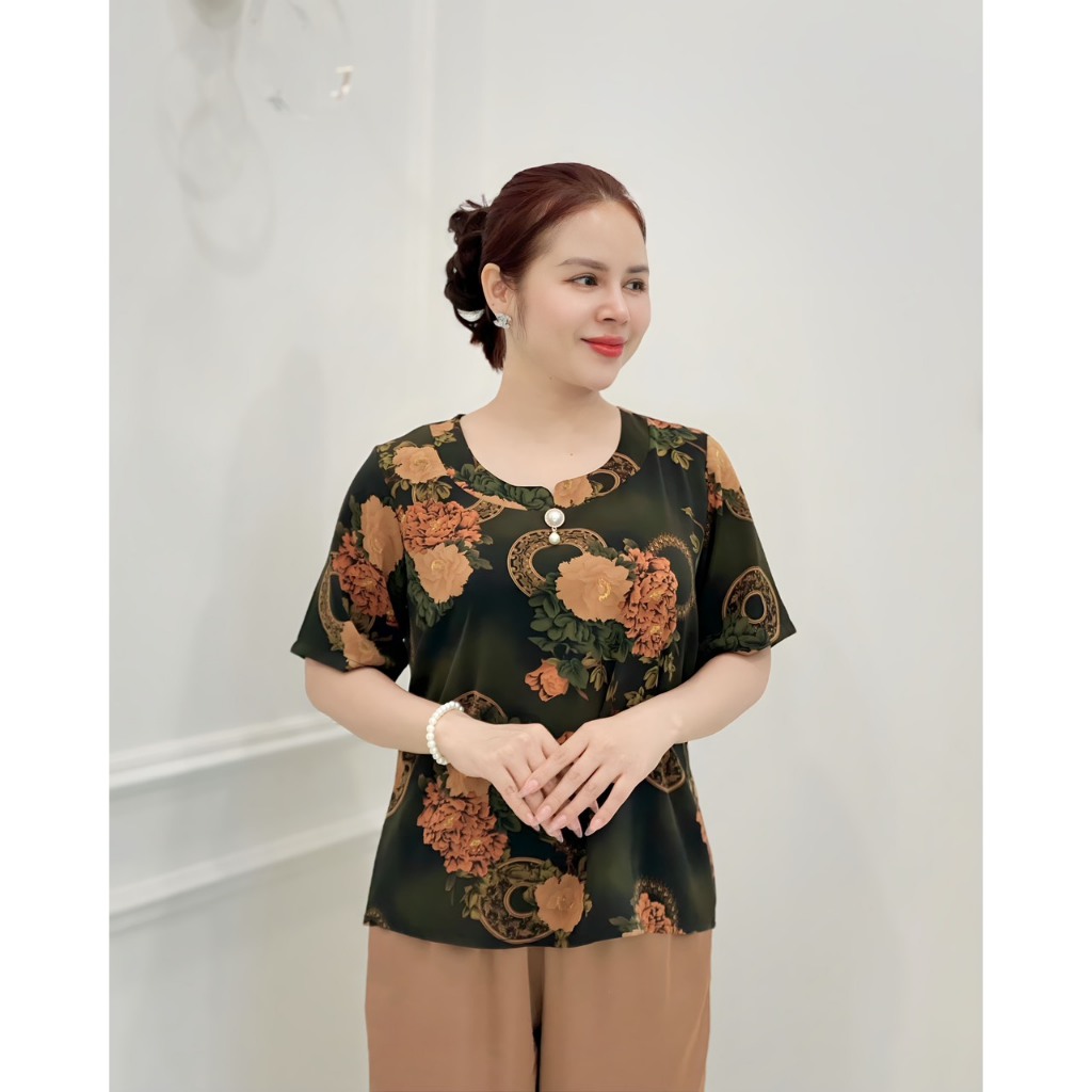 [ MS 11 ] ĐỒ BỘ TRUNG NIÊN CAO CẤP CỔ TRÒN KÈM TAG ( CÀI ÁO ) HAN.T SHOP