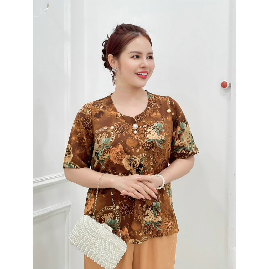 [ MS 11 ] ĐỒ BỘ TRUNG NIÊN CAO CẤP CỔ TRÒN KÈM TAG ( CÀI ÁO ) HAN.T SHOP