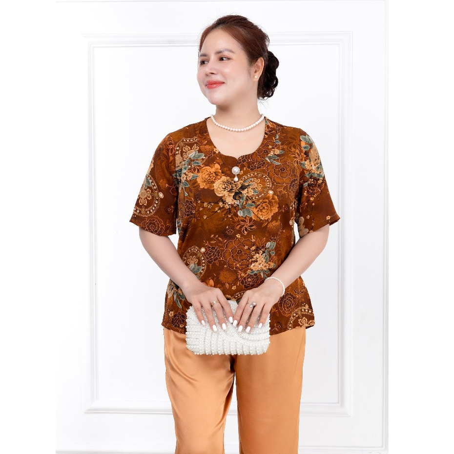 [ MS 11 ] ĐỒ BỘ TRUNG NIÊN CAO CẤP CỔ TRÒN KÈM TAG ( CÀI ÁO ) HAN.T SHOP