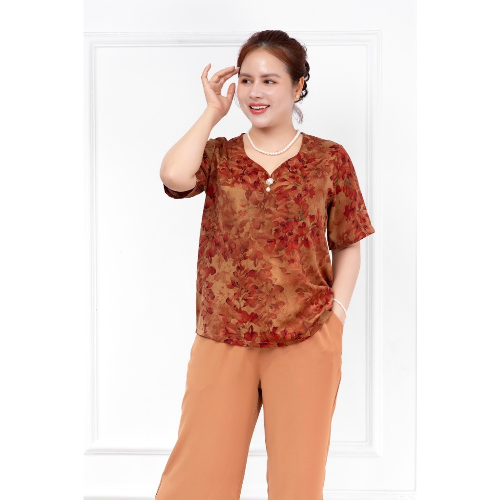 [ MS 11 ] ĐỒ BỘ TRUNG NIÊN CAO CẤP CỔ TRÒN KÈM TAG ( CÀI ÁO ) HAN.T SHOP
