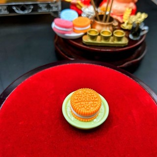 Đĩa Bánh OREO mini Trang Trí Bàn Làm Việc Bàn Thờ Mini