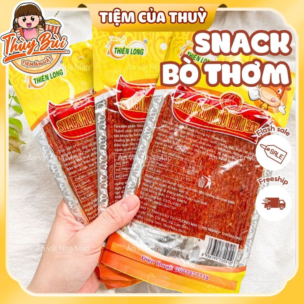 5 Gói Snack Bò Miếng Thơm Cay, đồ ăn vặt Hằng Đại, Que Tăm Cay Cổng ...