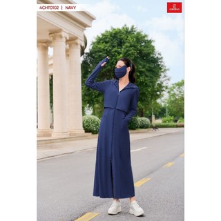 (Có sẵn)Áo chống nắng nữ CARDINA thiết kế 2 tầng Icetext 2 lớp chống tia cực tím hiệu quả chỉ số UPF 50+ 4CHT01