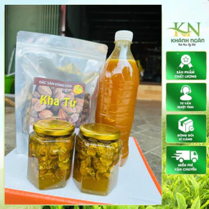Quả kha tử ngâm mật ong rừng, giảm ho, mất tiếng, giảm tiêu chảy, kiết lị mãn tính, giảm di tinh,huyết trắng 500ml