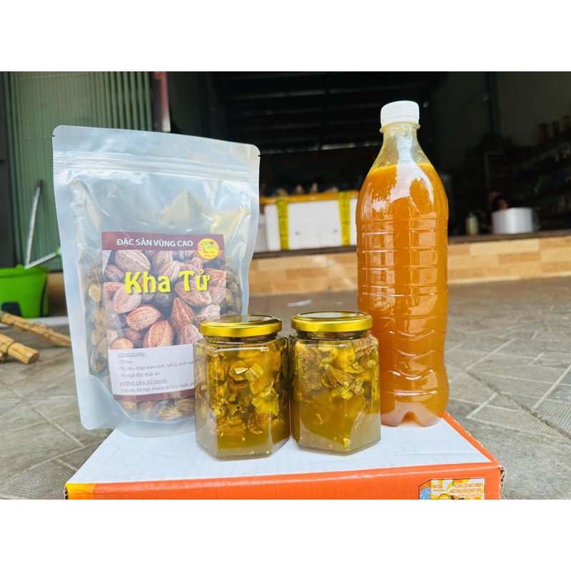 Quả kha tử ngâm mật ong rừng, giảm ho, mất tiếng, giảm tiêu chảy, kiết lị mãn tính, giảm di tinh,huyết trắng 500ml