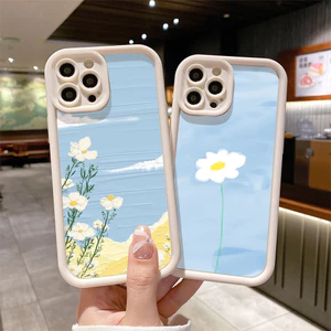Ốp lưng iphone viền vảo vệ cam hoa bầu trời xanh mát iphone 11 x xr xsmax 11pro 11promax 12 13promax 14 15promax dc1056