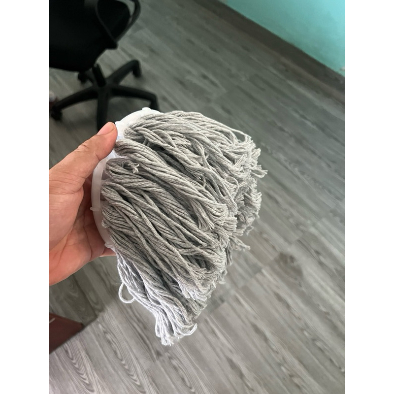 Bông lau nhà 360 độ coton 3 tầng mẫu mới mầu xám