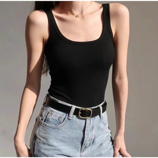 Áo 2 Dây Ba Lỗ Chất Thun Tăm Dáng Ôm Body Cá Tính Siêu Tôn Dáng Có Mút Ngực