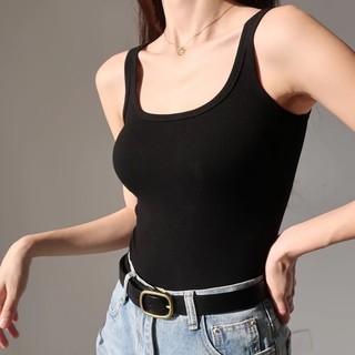 Áo 2 Dây Ba Lỗ Chất Thun Tăm Dáng Ôm Body Cá Tính Siêu Tôn Dáng Có Mút Ngực