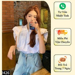 Áo sơ mi thô tay bồng trendy form siêu đỉnh A2426