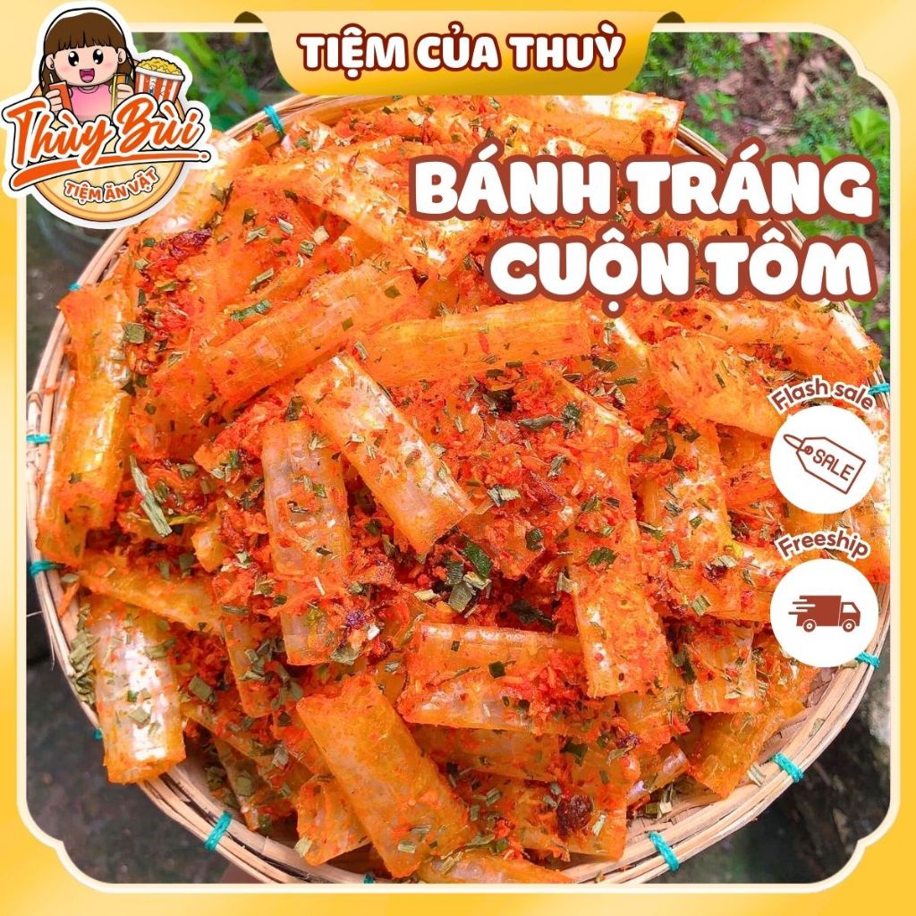 Bánh Tráng Cuộn Tôm Hành, 500G Bánh Tráng Sa Tế Cuộn Tôm Hành Tây Ninh Loại 1, đồ ăn vặt tuổi thơ, bánh