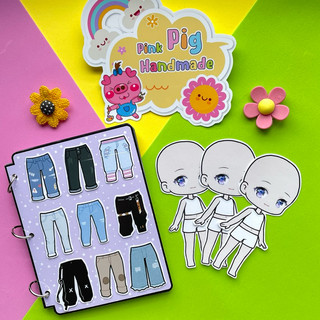 Đồ chơi bóc dán thời trang Búp bê giấy - Pighandmade