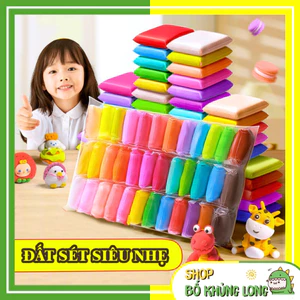 Đất Sét Tự Khô Nhật 12/34/36 Màu Đất Nặn Tự Khô Cao Cấp Siêu Nhẹ Dành Cho Bé Làm Butter Slime Đất Xét - BỐ KHỦNG LONG