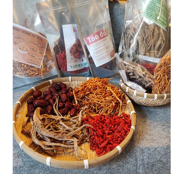 Combo 4 món Đăng Sâm (Sâm Dây Ngọc Linh) ngâm rượu.