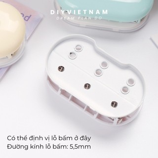 KẸP BẤM 3 LỖ MACARON