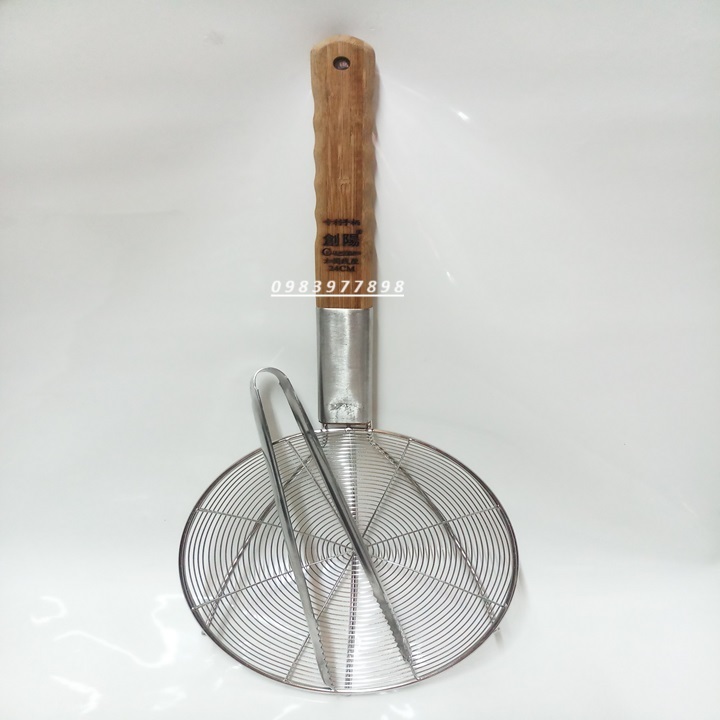 VỢT VÒNG INOX CÁN GỖ+TẶNG KÈM 1 GẮP INOX. | Shopee Việt Nam