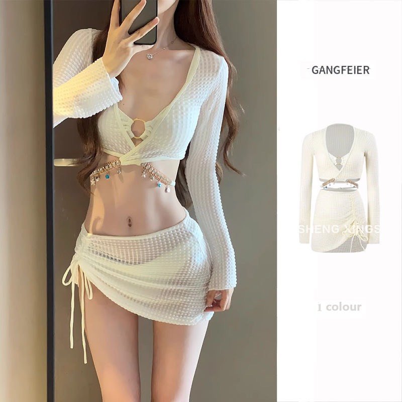 Set bộ đồ bơi bikini 4 chi tiết tách rời có đệm ngực sexy gợi cảm xu hướng mùa hè hottrend BKN18