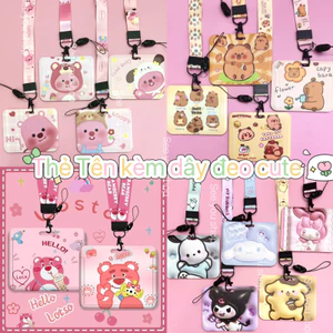 Thẻ Tên Phù Hiệu Bao Đựng Thẻ Cute NGANG DỌC Hoạt hình Dùng Cho Học Sinh Viên Thẻ ID Nhân Viên Văn Phòng Đáng Yêu Cute
