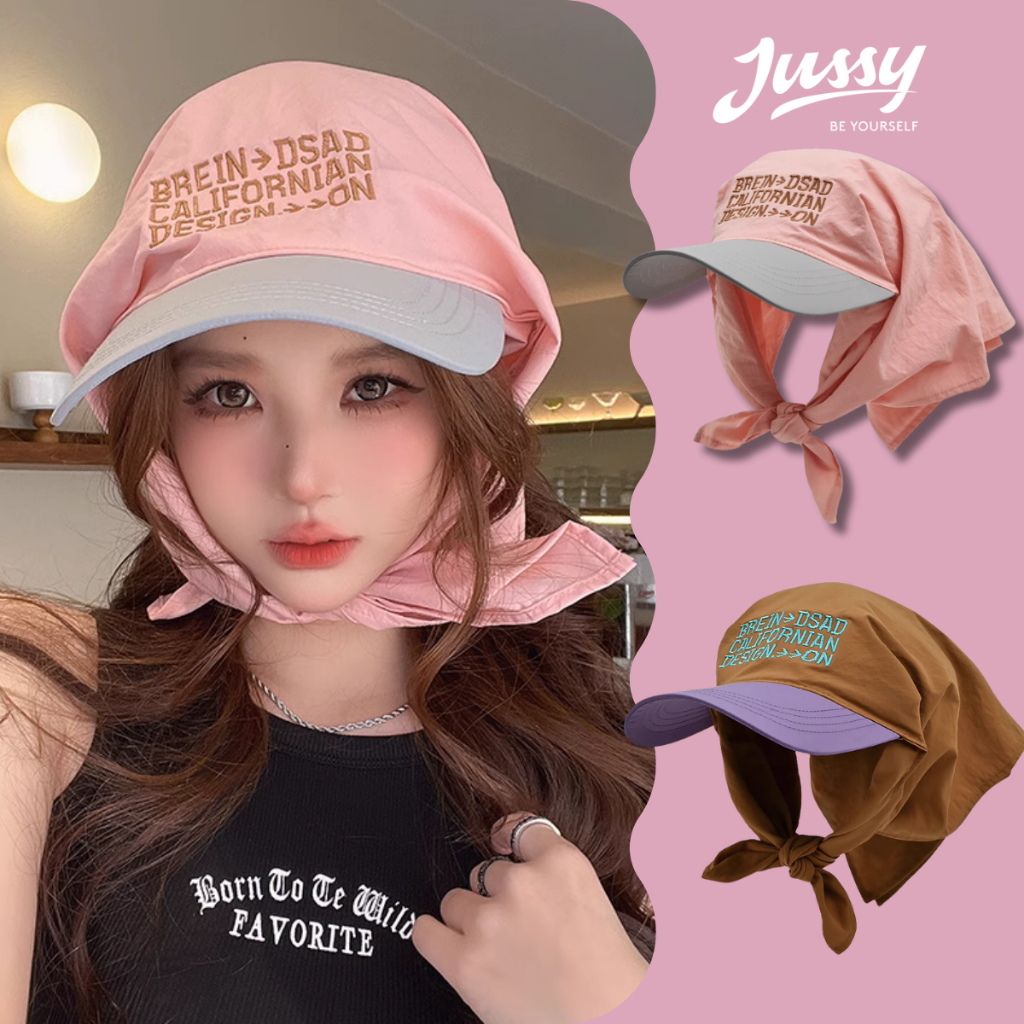 Mũ Trùm Đầu Californian Jussy Official Kiểu Nón Kèm Khăn Trùm Đầu Đa Năng Tạo Nhiều Kiểu Dễ Thương