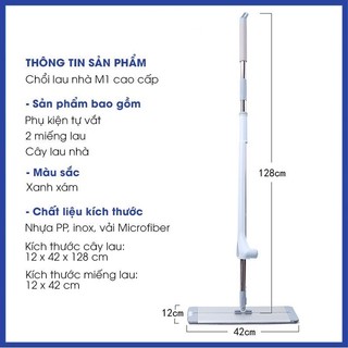 Chổi lau nhà thông minh tự vắt ,Cây lau nhà xoay 360 độ tự vắt