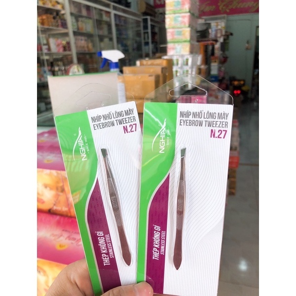 Nhíp Nghĩa Nhổ râu, nhổ chân mày N27 (Cty Kềm Nghĩa) | Shopee Việt Nam