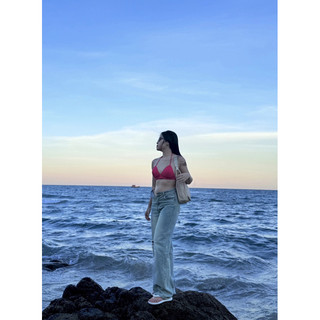 [Hàng sẵn ] Áo bralette cài dây cổ bảng lưng to chất linen thoáng mát - Handmade by Mimihouse