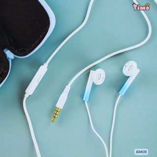 Tai Nghe Dây Nhạc Dùng Cho Điện Thoại In Ear Cute Headphone Có Kèm Túi Đựng Loang Màu Timo DDK35