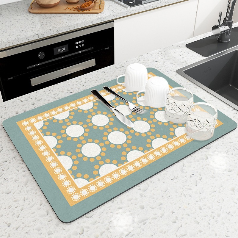 Thảm  Bếp [HÀNG CAO CẤP XẢ KHO] , Thảm phòng khách Silicone 3D Hút Nước Siêu Thấm Đế Cao Su Chống Trượt