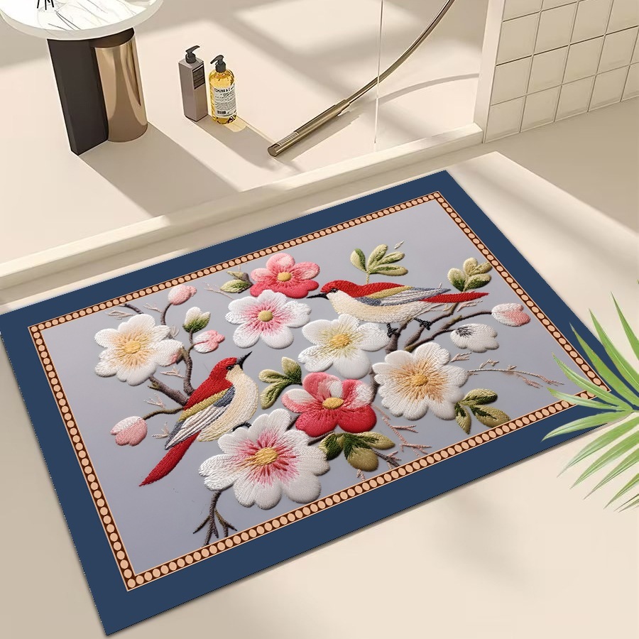Thảm Lau Chân [HÀNG CAO CẤP XẢ KHO], Thảm Chùi Chân Nhà Tắm Silicone 3D Hút Nước Siêu Thấm Đế Cao Su Chống Trượt