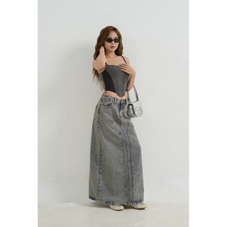 MIDDUA - VJ048 Jennie skirt denim grey