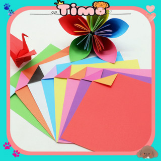 Giấy Gấp Origami Nhiều Màu Pastel Hạc Sao Thủ Công Quà Handmade 15cm x 15cm QT12