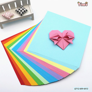 Giấy Gấp Origami Nhiều Màu Pastel Hạc Sao Thủ Công Quà Handmade 15cm x 15cm QT12