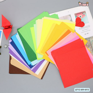 Giấy Gấp Origami Nhiều Màu Pastel Hạc Sao Thủ Công Quà Handmade 15cm x 15cm QT12