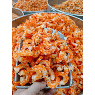 Tôm Thẻ Thiên Nhiên Sấy Giòn Size Siêu To Siêu Ngon 500Gram Hút Chân Không (HNN).