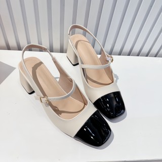 Sandal Mũi Bóng Lịch Sự và Bóng Bẩy , mềm mại êm ái gót 5 Phân Giày Bánh Bèo mã Sandal Mũi Bóng 5P