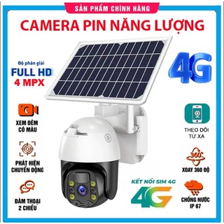 HÀNG CHÍNH HÃNG |Camera Năng Lượng Mặt Trời Cg19 Dùng Sim 4g (Solar Pt Camera 4.0mpx), Cảm Biến Chuyển Động, Chống Nước.