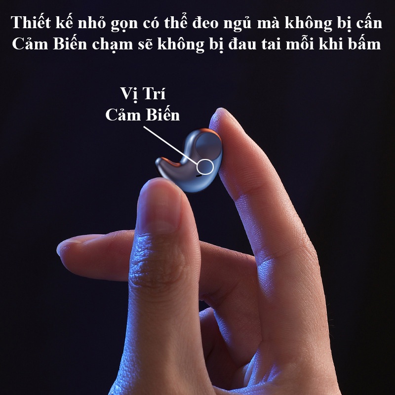 Tai Nghe Bluetooth 5.4 M52 Cảm Ứng Chạm Nằm Ngủ Không Cấn, Độ Trể Thấp, Âm Thanh HiFi Bass Căng, Có Micro Đàm Thoại. | BigBuy360 - bigbuy360.vn