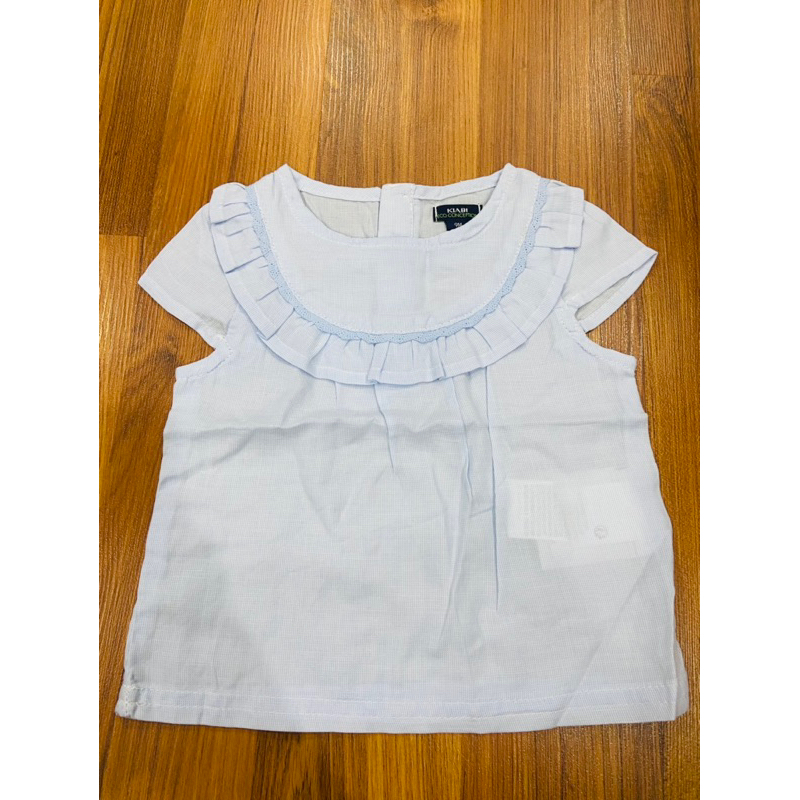 SALE LỖI Áo Sơ Mi Bé Gái Sơ Sinh Màu Xanh Cực Mát C1900 Size 3M (2-4kg)