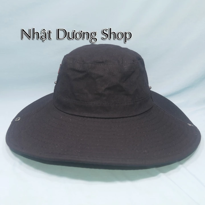 Mũ Bo nam vành đại, Nón Tai Bèo nam vành đại vành rộng 10cm, có nút bấm thời trang chóng nắng tốt cho cả nam và nữ.