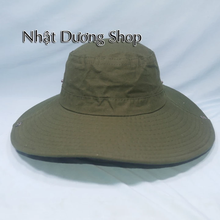 Mũ Bo nam vành đại, Nón Tai Bèo nam vành đại vành rộng 10cm, có nút bấm thời trang chóng nắng tốt cho cả nam và nữ.