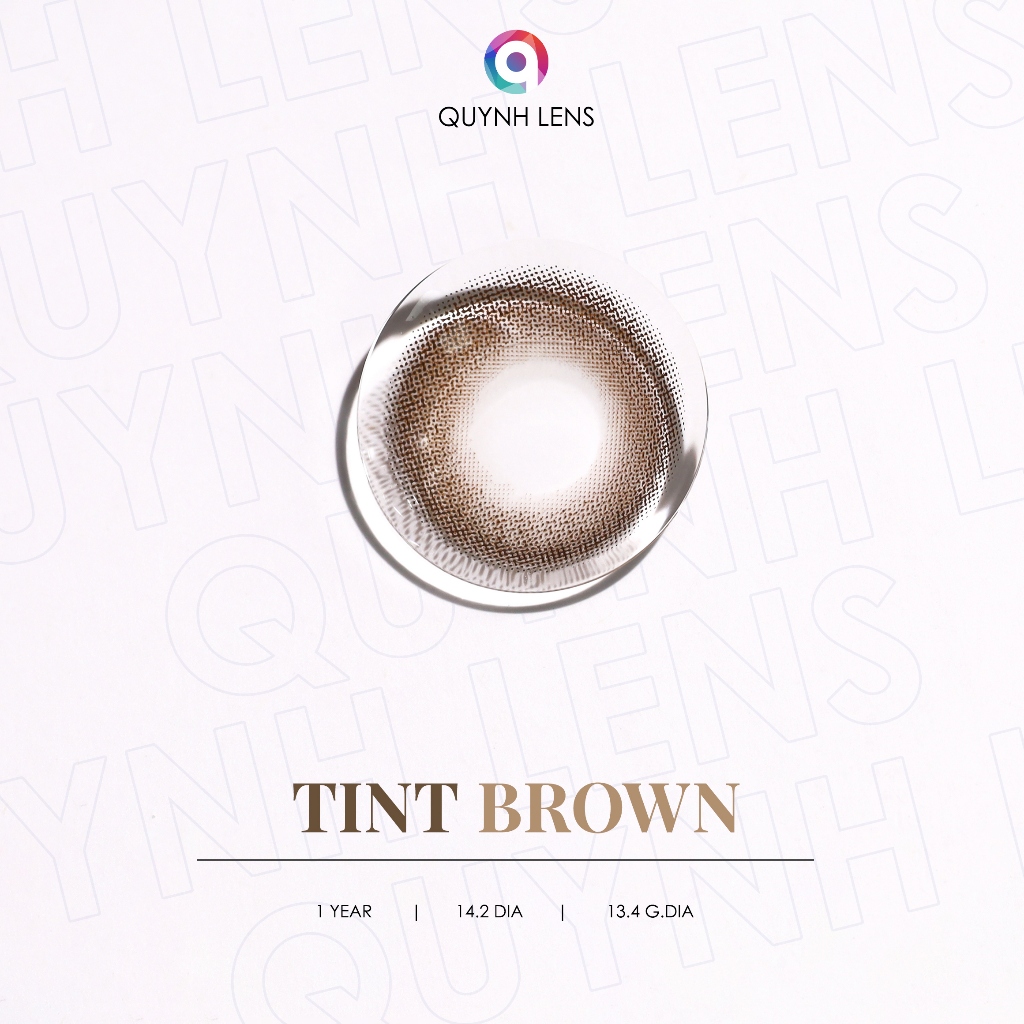 Ảnh Kính áp tròng QUYNH LENS Tint Brown 0-8 độ 1