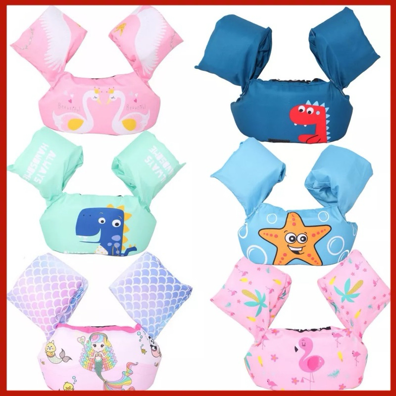 Phao tập bơi liền thân cho bé 10-35kg - phao bơi tay đỡ ngực cho bé 2-10 tuổi đi biển tập bơi có cài chống lật an toàn