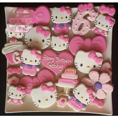 Set quà tặng bánh quy vẽ Hello Kitty, quà tặng bạn gái, quà tặng bạn trai, quà sinh nhật, quốc tế thiếu nhi, ngày phụ nữ